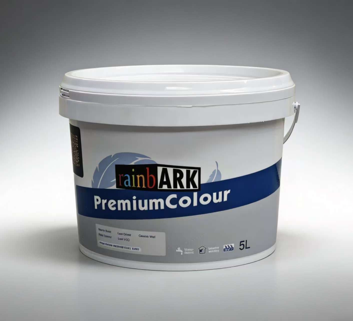 Rainbark Premium Primer tin in a painter's studio
